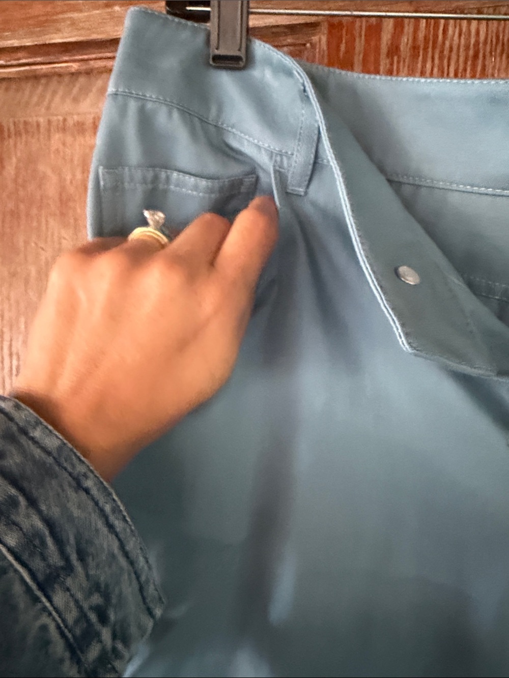 Lafayette 148 New York Light Blue Wide-Leg Chinos - Picture 4 of 10